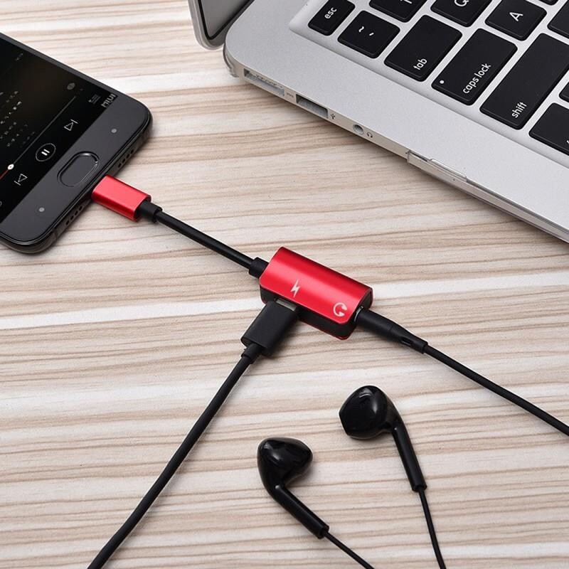 Адаптер Extradigital (KBA1761) USB Type C (M)-3.5 мм/USB Type C (F), Red