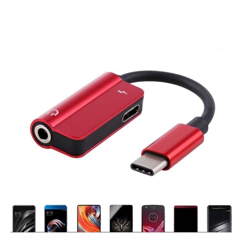 Адаптер Extradigital (KBA1761) USB Type C (M)-3.5 мм/USB Type C (F), Red