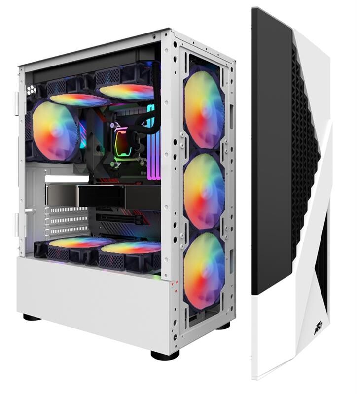 Корпус 1stPlayer F3-A-4F1 White 600W