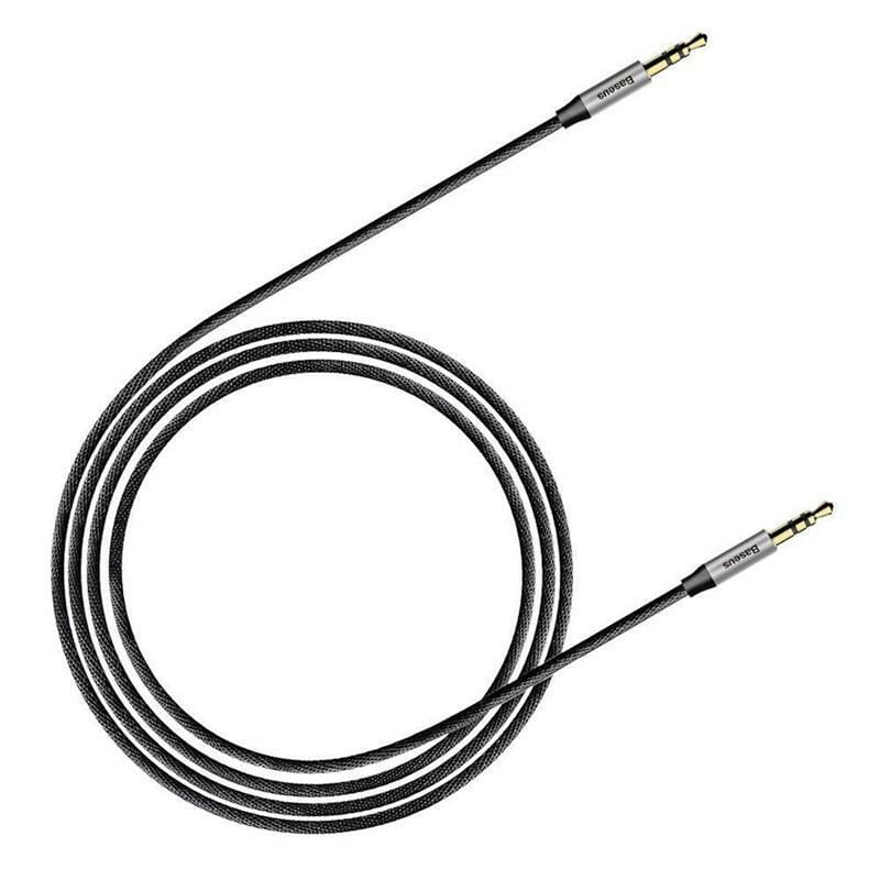 Аудио-кабель Baseus Yiven M30 3.5 мм-M/3.5 мм-M, 1 м, Silver/Black (CAM30-BS1)