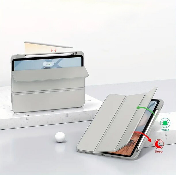 Чохол-книжка BeCover Soft Edge TPU з кріпленням Apple Pencil для Apple iPad Air 11" M4 2026 Gray (715258)