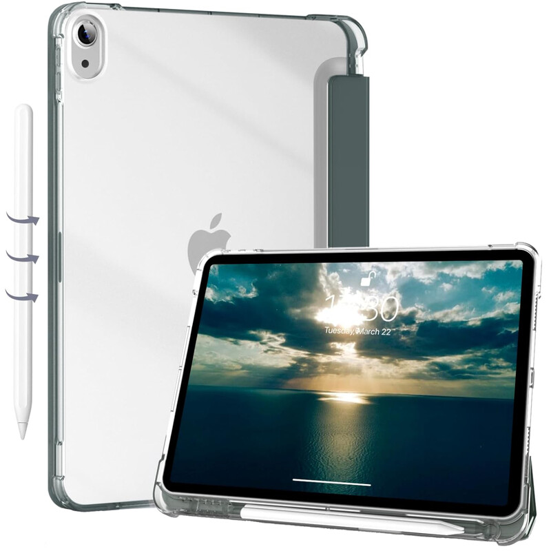 Чeхол-книжка BeCover Soft Edge с креплением Apple Pencil для Apple iPad Air 11" M4 2026 Dark Green (715262)