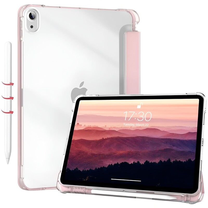 Чeхол-книжка BeCover Soft Edge с креплением Apple Pencil для Apple iPad Air 11" M4 2026 Pink (715267)