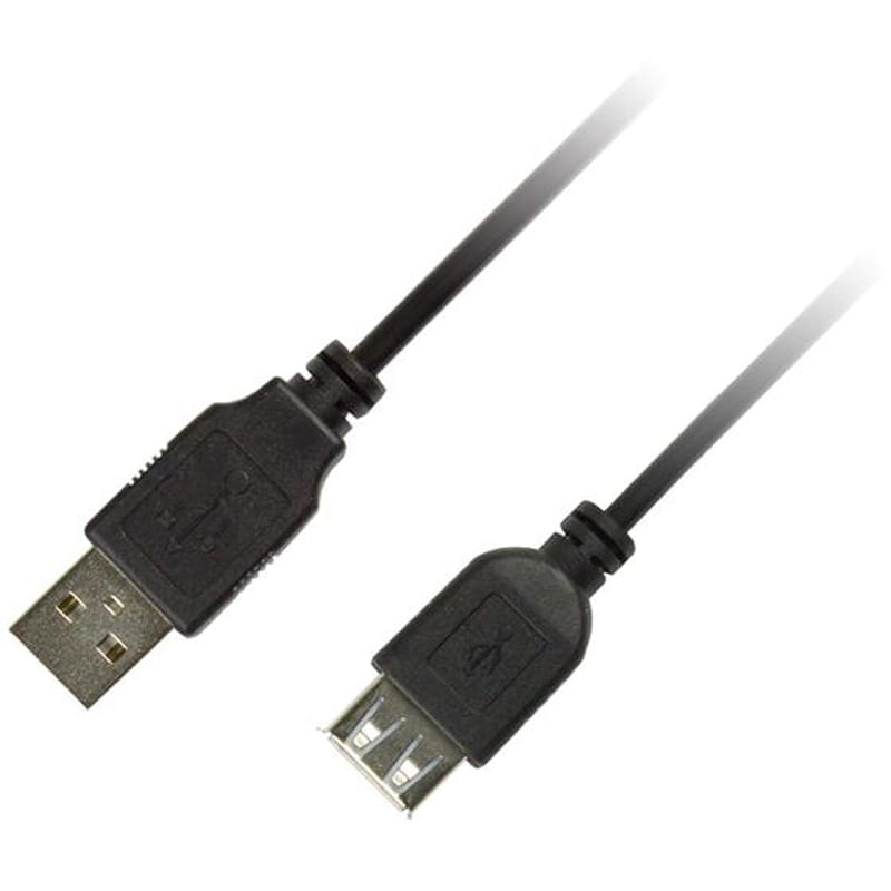 Кабель Piko USB - USB V 2.0 (M/F), 1.8 м, Black (1283126474125)
