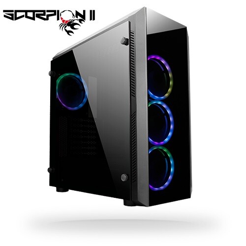 Корпус Chieftec Scorpion II GL-02B-OP Black без БП