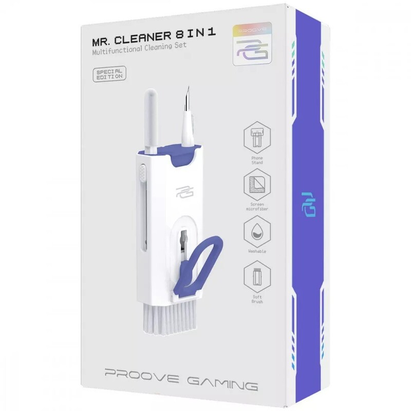 Багатофункціональний набір Proove Gaming Mr. Cleaner 8in1 для чищення електроніки та гаджетів White (MCS00000815)