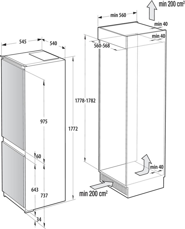 Вбудований холодильник Gorenje NRKI517E61WF