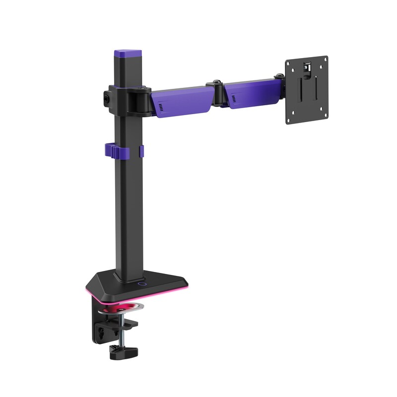 Кріплення настільне для монітора GamePro RGB 17-40" Black/Violet (MAG101V)
