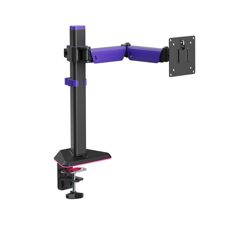 Кріплення настільне для монітора GamePro RGB 17-40" Black/Violet (MAG101V)