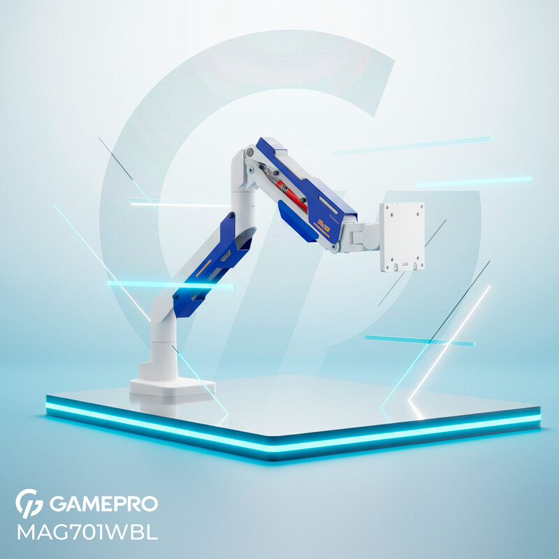Кріплення настільне для монітора GamePro 24-57" White/Blue (MAG701WBL)