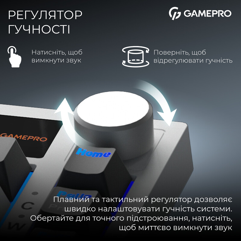 Клавіатура бездротова GamePro Asgard Valhalla QLAB Sakura Switch White With Display (MK160-W-D-QS-PRO)