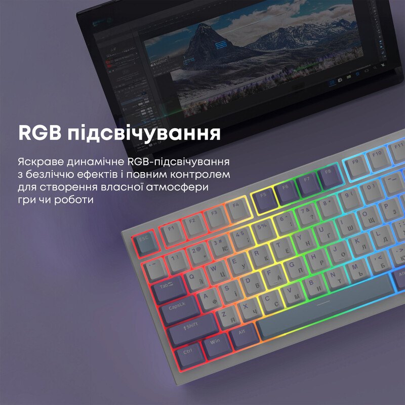 Клавиатура Ajazz AK820 Sea Salt Switch White USB-C (AK820-SS-PWB)