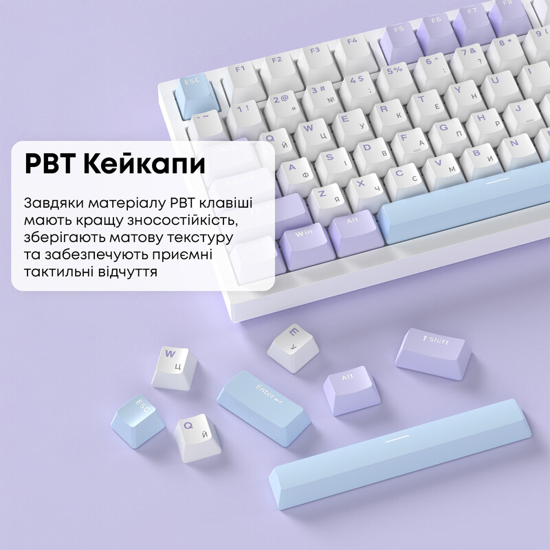 Клавиатура Ajazz AK820 Sea Salt Switch White USB-C (AK820-SS-PWB)