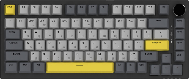 Клавиатура Ajazz AK820 Sea Salt Switch Black USB-C (AK820-SS-BGY)