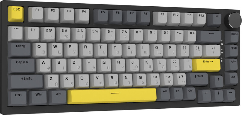 Клавиатура Ajazz AK820 Sea Salt Switch Black USB-C (AK820-SS-BGY)