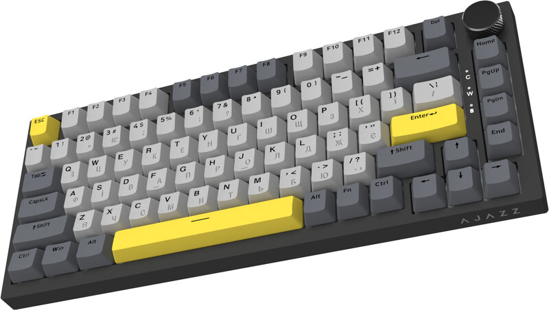 Клавиатура Ajazz AK820 Sea Salt Switch Black USB-C (AK820-SS-BGY)