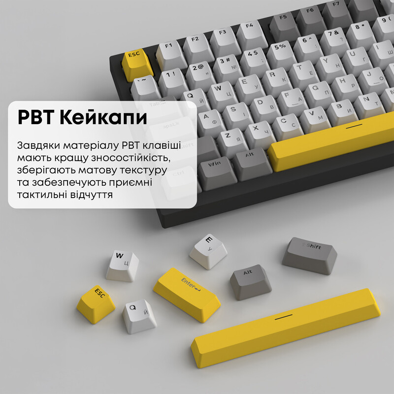 Клавиатура Ajazz AK820 Sea Salt Switch Black USB-C (AK820-SS-BGY)