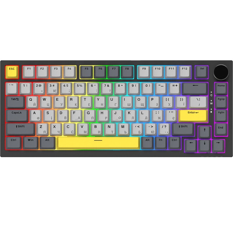 Клавиатура Ajazz AK820 Sea Salt Switch Black USB-C (AK820-SS-BGY)