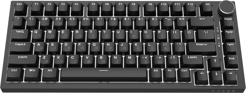 Клавиатура Ajazz AK820 Red Switch Black USB-C (AK820-R-B)