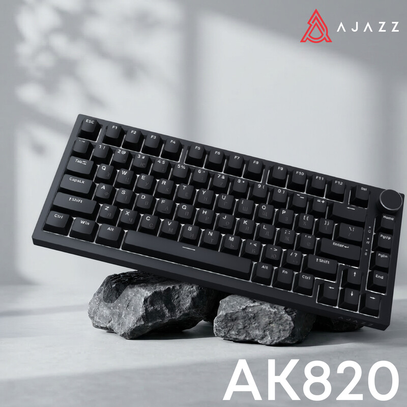 Клавиатура Ajazz AK820 Red Switch Black USB-C (AK820-R-B)