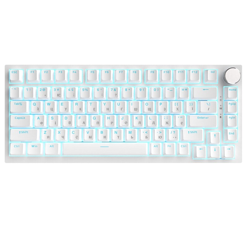 Клавиатура Ajazz AK820 Red Switch White USB-C (AK820-R-W)