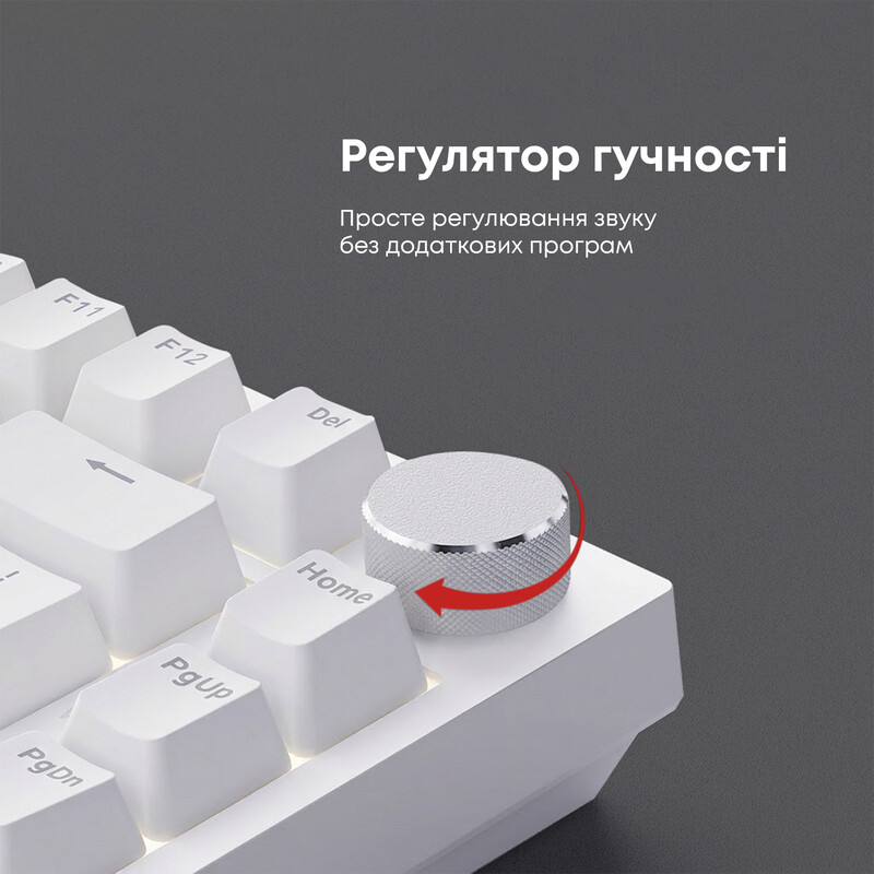 Клавиатура Ajazz AK820 Red Switch White USB-C (AK820-R-W)