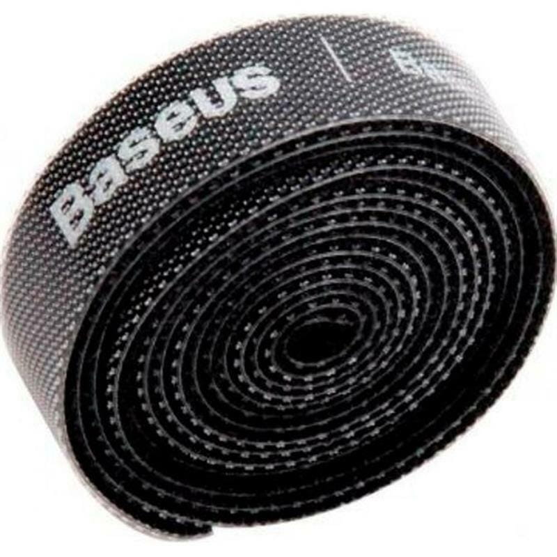 Органайзер для кабеля Baseus Colourful Circle Velcro Strap 1м Black (ACMGT-E01)