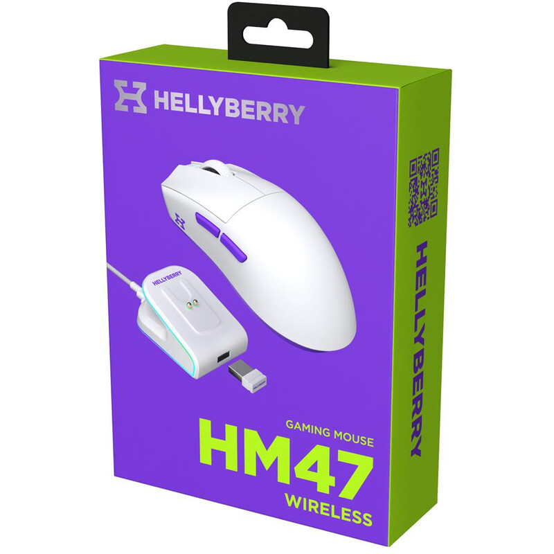 Мышь беспроводная Hator Hellyberry HM47 Wireless White/Violet (HM47_white_violet)