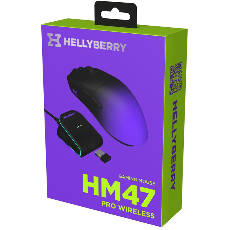 Мышь беспроводная Hator Hellyberry HM47 Pro Wireless Black/Violet Gradient (HM47PRO_black_violet)