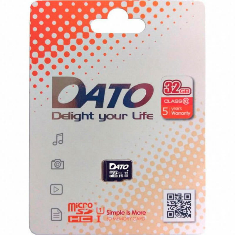 Карта памяти MicroSDHC  32GB UHS-I Class 10 Dato (DTTF032GUIC10)