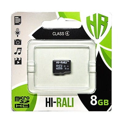 Карта памяти MicroSDHC 8GB Class 4 Hi-Rali (HI-8GBSDCL4-00)