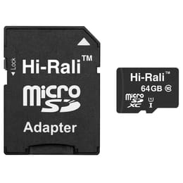 Карта памяти MicroSDXC  64GB Class 10 Hi-Rali + SD-adapter (HI-64GBSDCL10-01)