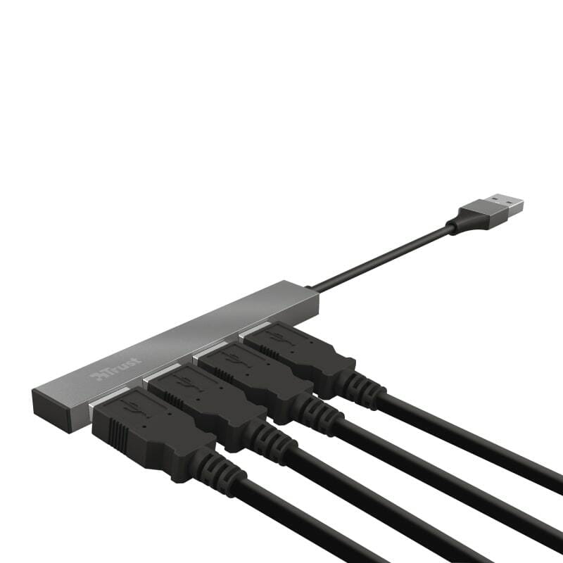 Концентратор Trust Halyx Aluminium USB-А Grey (23786)