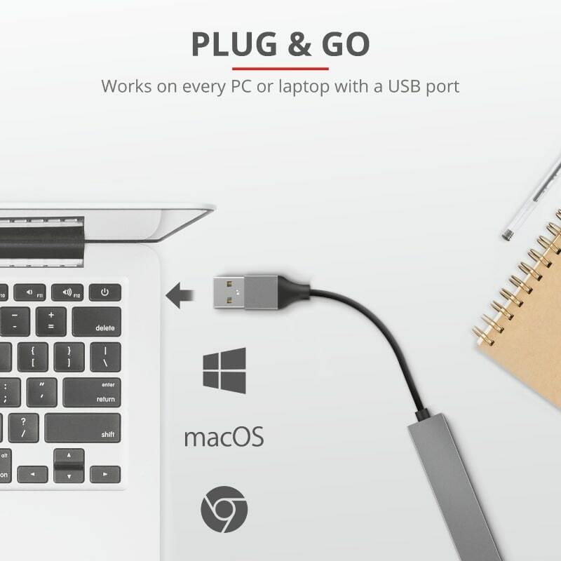 Концентратор Trust Halyx Aluminium USB-А Grey (23786)