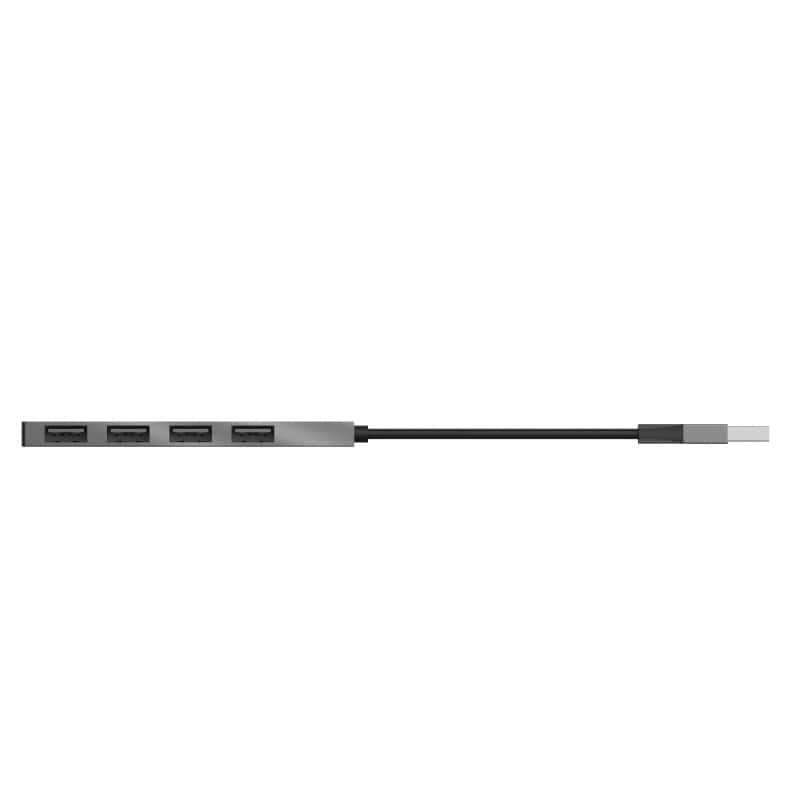 Концентратор Trust Halyx Aluminium USB-А Grey (23786)