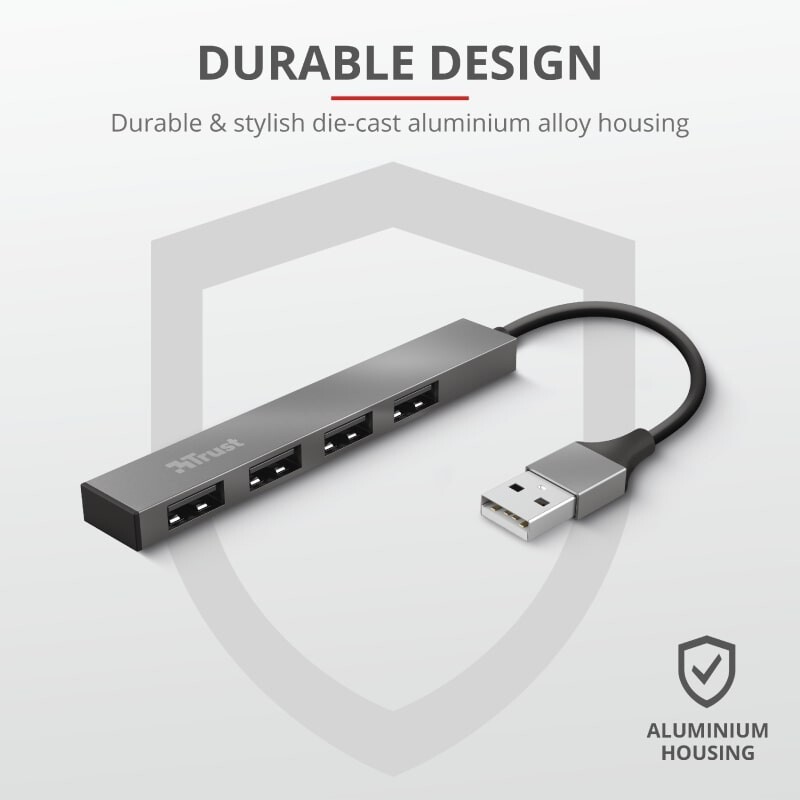 USB-хаб Trust Halyx Aluminium 4 ports (23786)