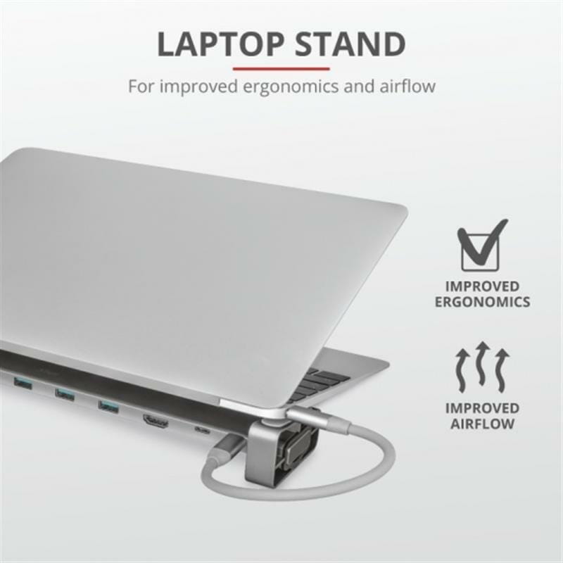 Концентратор Trust Dalyx Aluminium 10-in-1 USB Type-C Multi-port Dock (23417)