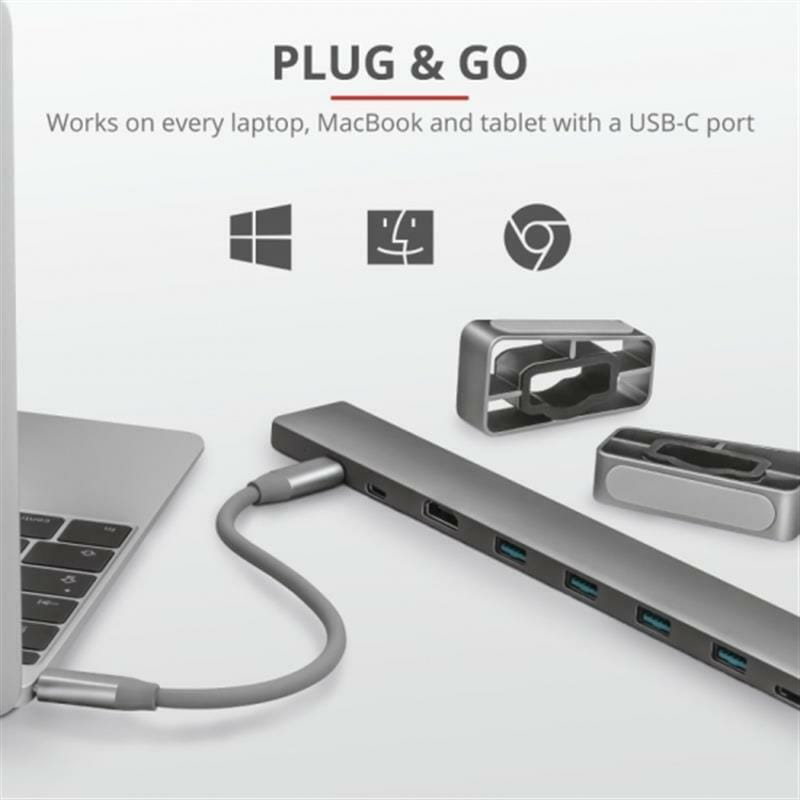 Концентратор Trust Dalyx Aluminium 10-in-1 USB Type-C Multi-port Dock (23417)