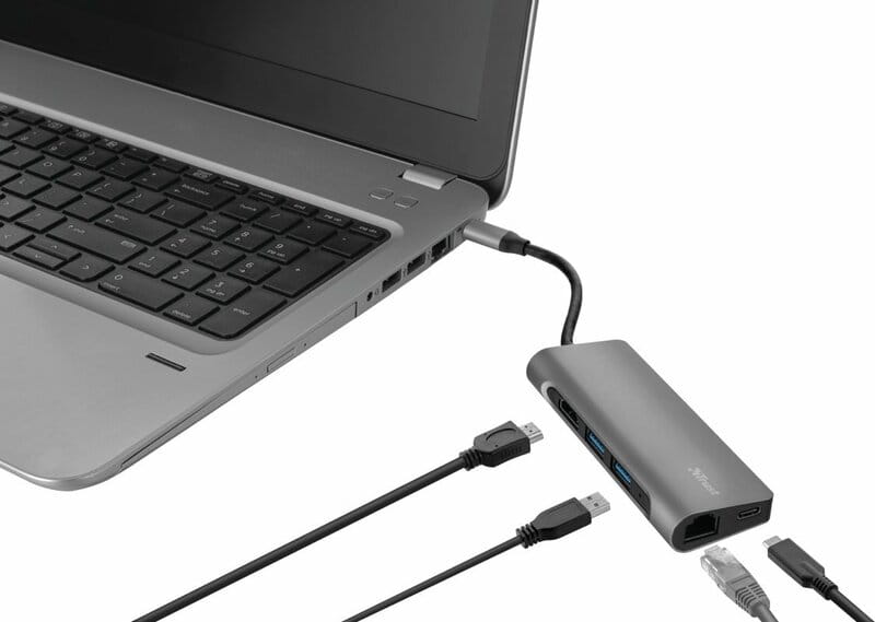 USB-хаб Trust Dalyx Aluminium USB Type-C 7-в-1 (23775)
