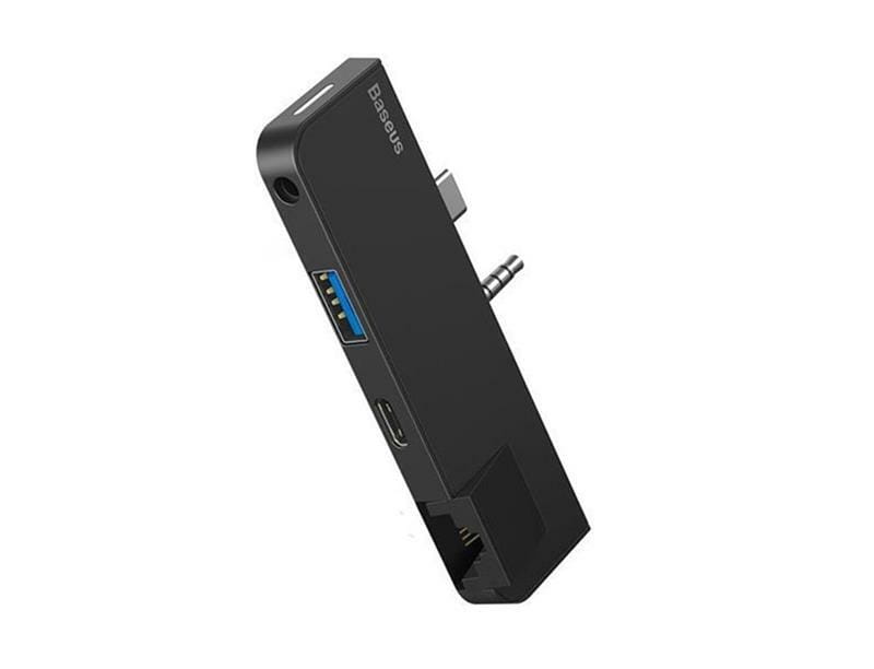 Концентратор 3.5 мм/USB-C Baseus for Surface Go Black (CAHUB-FG01)