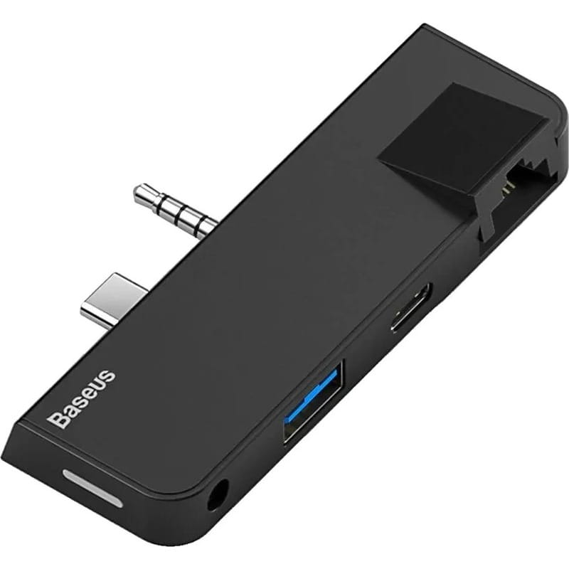 Концентратор 3.5 мм/USB-C Baseus for Surface Go Black (CAHUB-FG01)