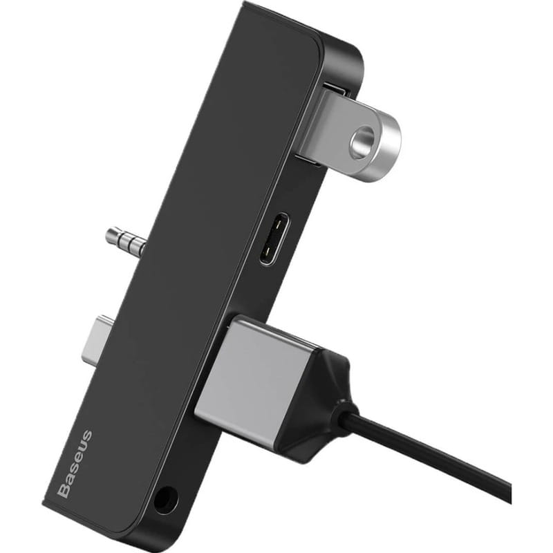 Концентратор 3.5 мм/USB-C Baseus for Surface Go Black (CAHUB-FT01)
