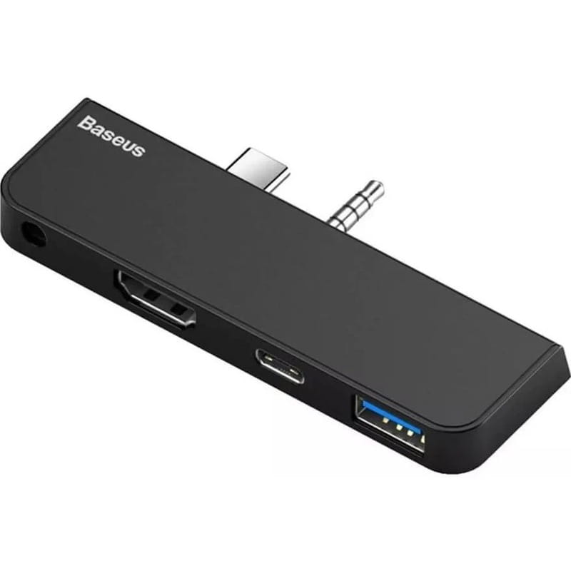 Концентратор 3.5 мм/USB-C Baseus for Surface Go Black (CAHUB-FT01)