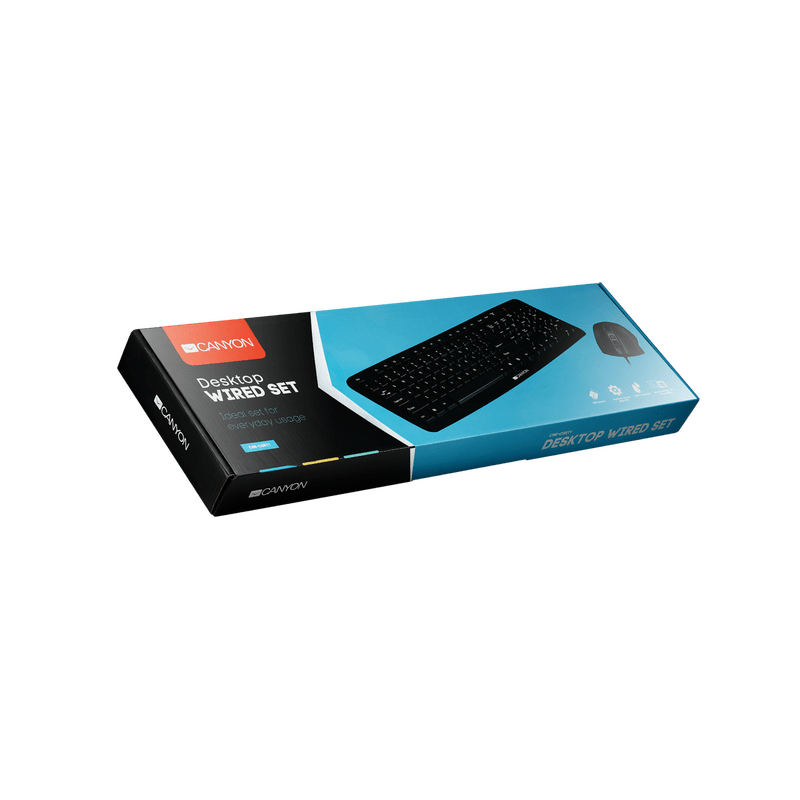 Комплект (клавиатура, мышь) Canyon CNE-CSET1-RU USB Black