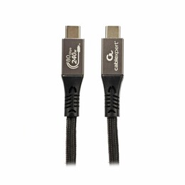 Кабель Cablexpert USB Type-C - USB Type-C (M/М), 240 W, 1 м, черный (CCBP-USB4.2-CMCM240-1M)