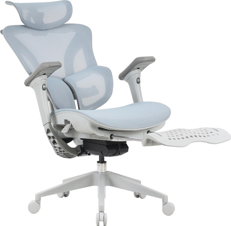 Крісло офісне OfficePro Elite OC950GLB Gray/Light Blue