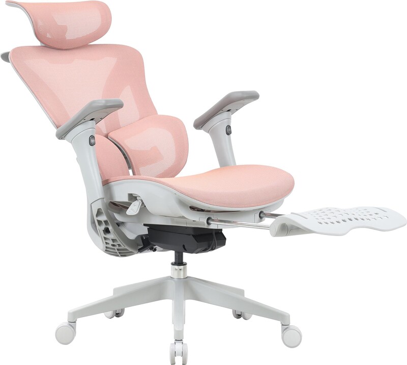 Крісло офісне OfficePro Elite OC950GLP Gray/Light Pink