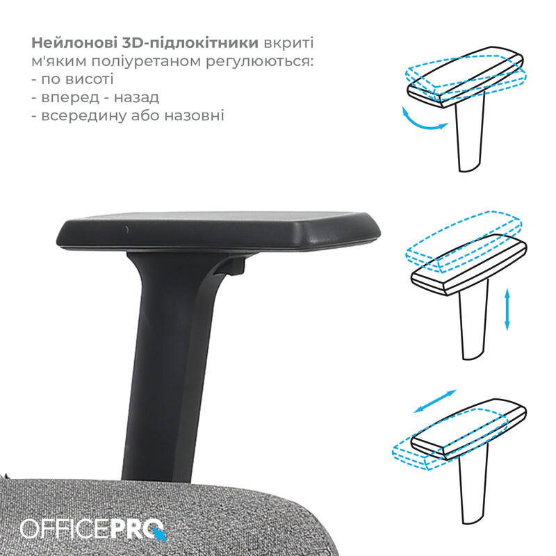 Кресло офисное OfficePro Fusion OC577G Gray