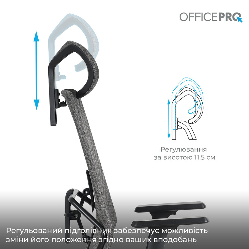 Кресло офисное OfficePro Fusion OC577G Gray