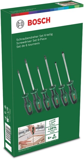 Набір викруток Bosch SL 4, 6.5 мм, PH1х100 мм, PH2х125 мм, PZ1х100 мм, PZ2х125 мм, 6 шт. (1.600.A02.BX7)